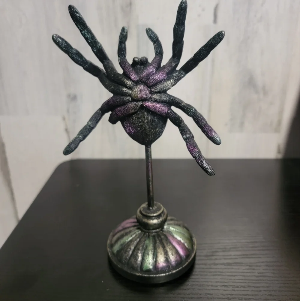 Decorative Iridescent 3D Spider Figurine